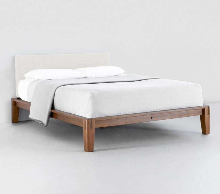 the minimalist design of the platform bed frame was inspired by modern architec 18