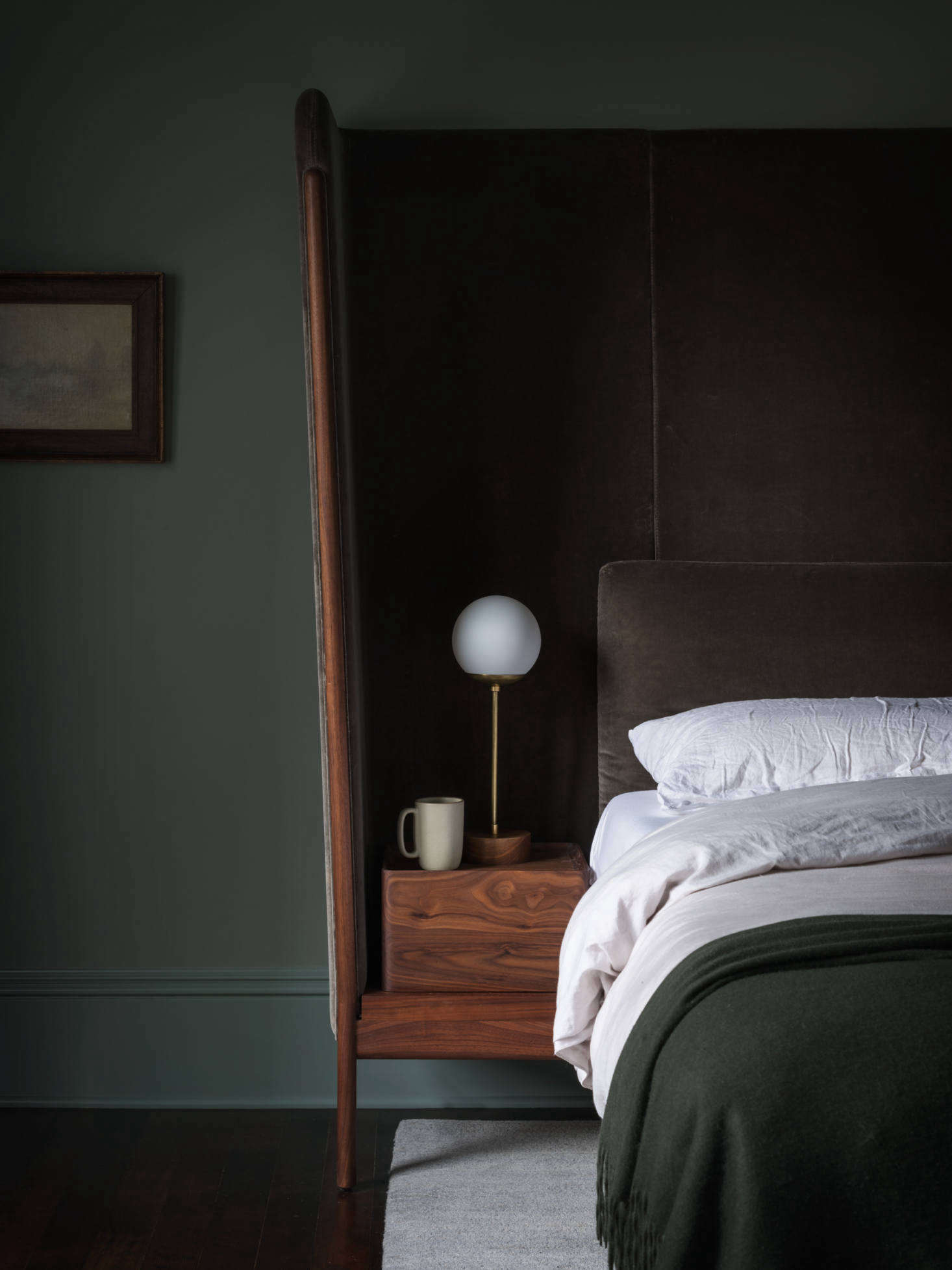 Neri & Hu also designed the bed with built-in nightstands. 