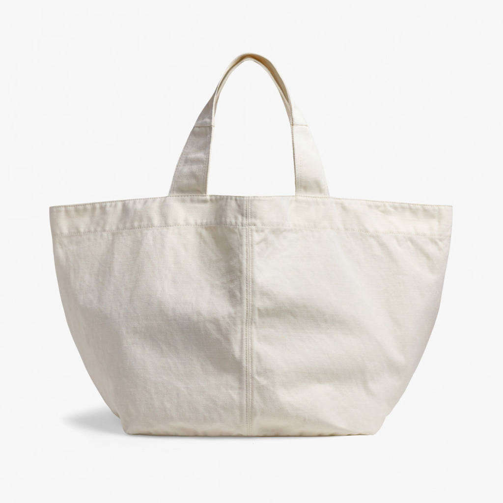 Large Canvas Printed Canvas Tote Bag - White