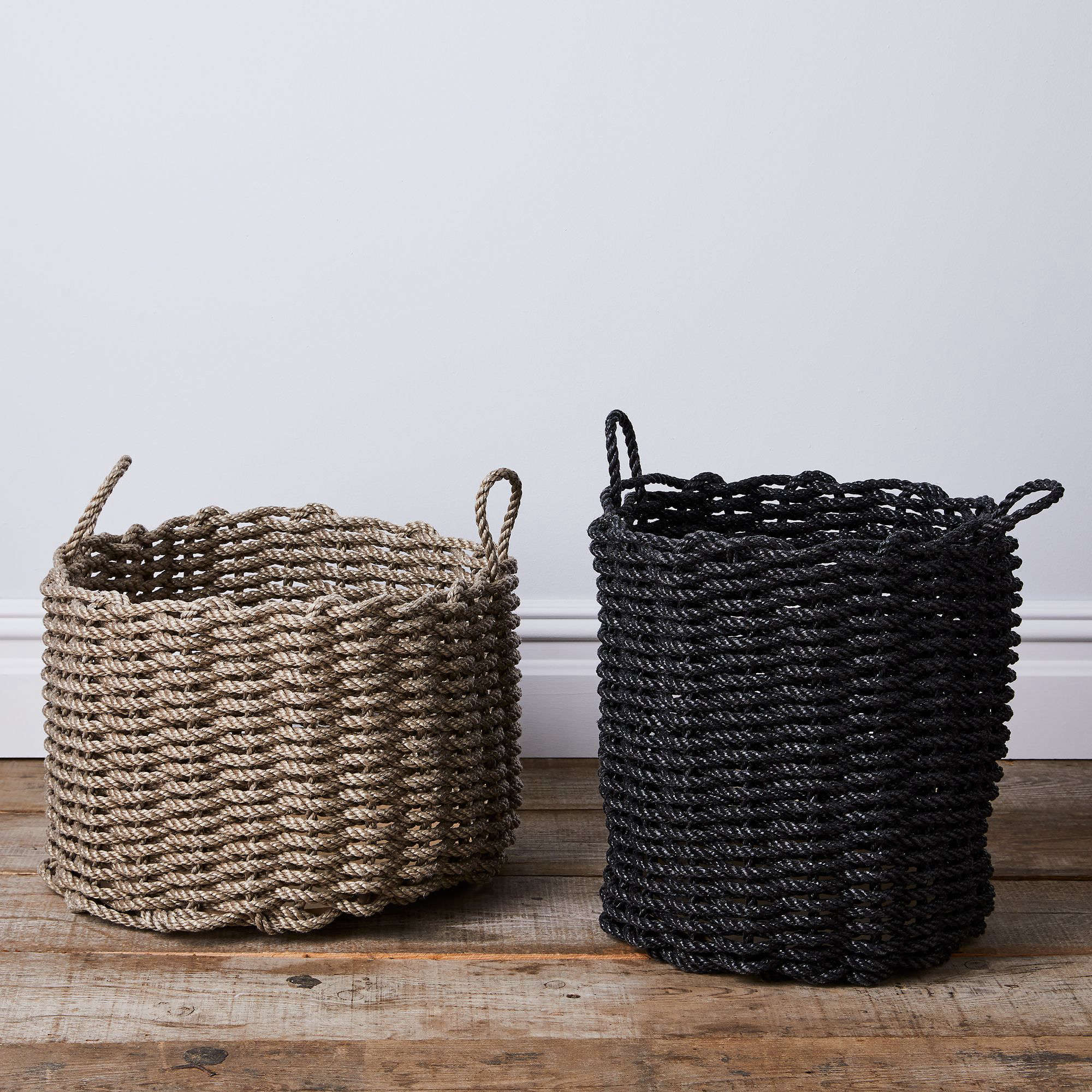 Made in Maine Rugged Baskets and Doormats Woven From Nautical Rope