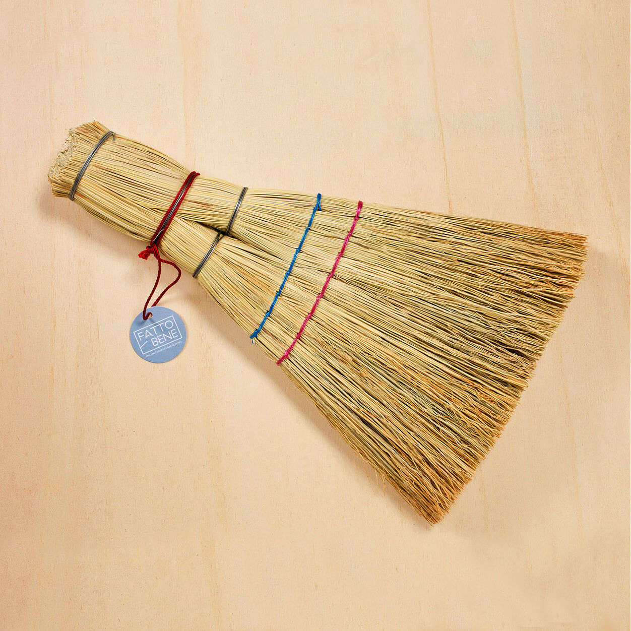 The Barca Straw Whisk Broom is made from dried sorghum; $data-src=