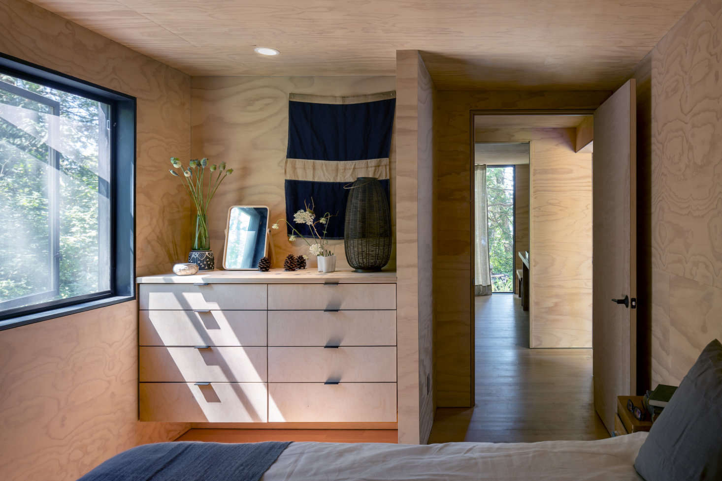 The bedroom in the addition. Across the hall is the bathroom.