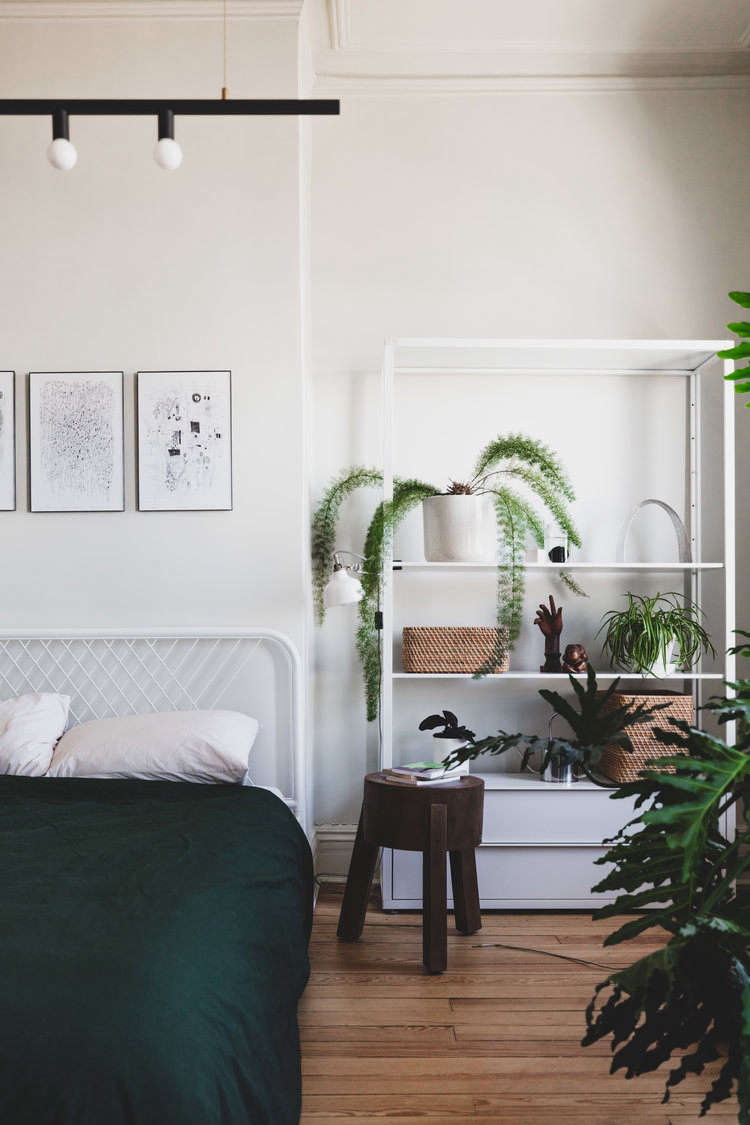 The west-facing guest room initially served as Shapeless Studio
