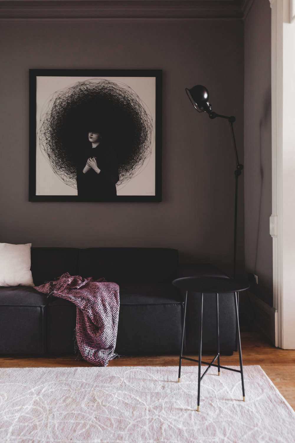 Each room is painted a different color—