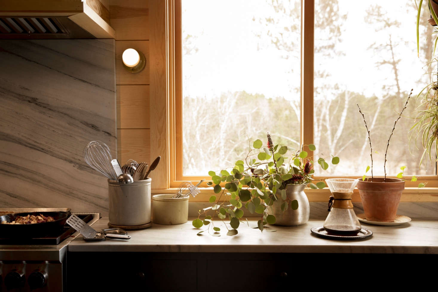 Amy opted for two different materials for her countertops—each for a purpose.