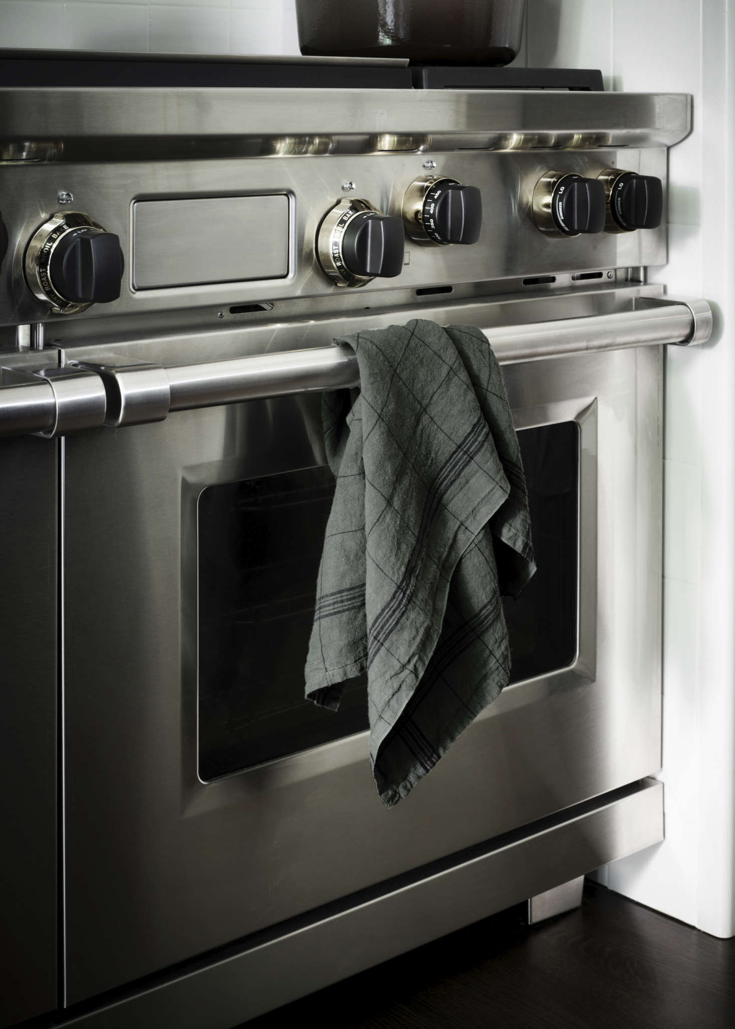 The Kept Kitchen Linens Set includes three natural dish cloths, two tea towels (shown above), and three flour sack towels; $data-src=