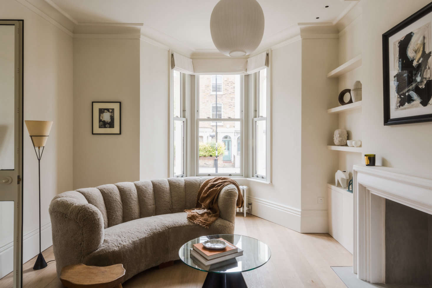 A 40s sofa was reupholstered in sheep