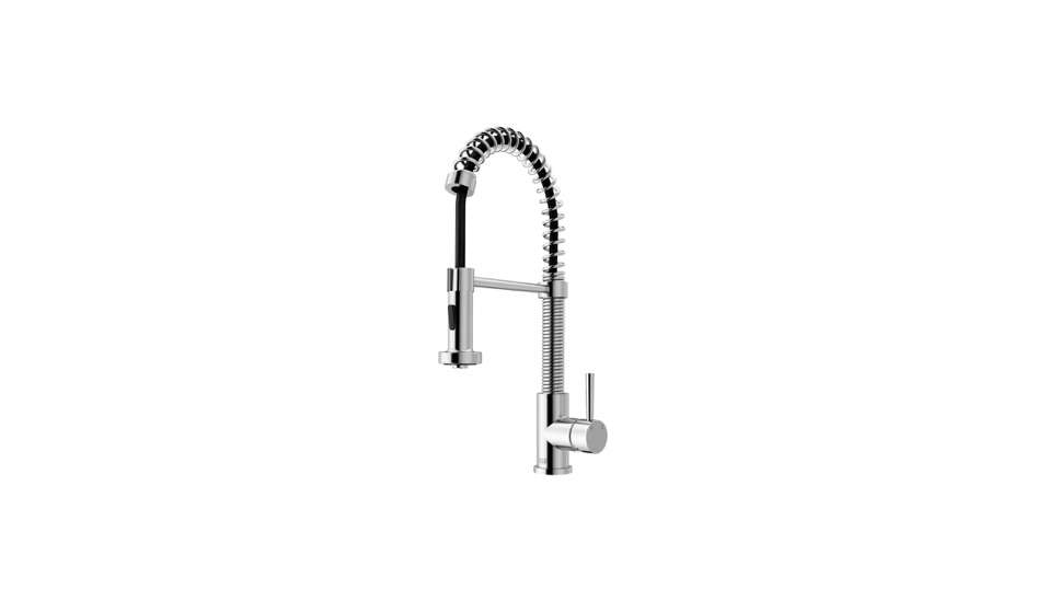 The Edison Pull-down Spray Kitchen Faucet is by Vigo.