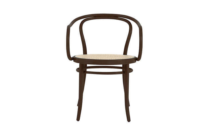 the era round armchair with cane seat by thonet is \$395 at dwr. 21