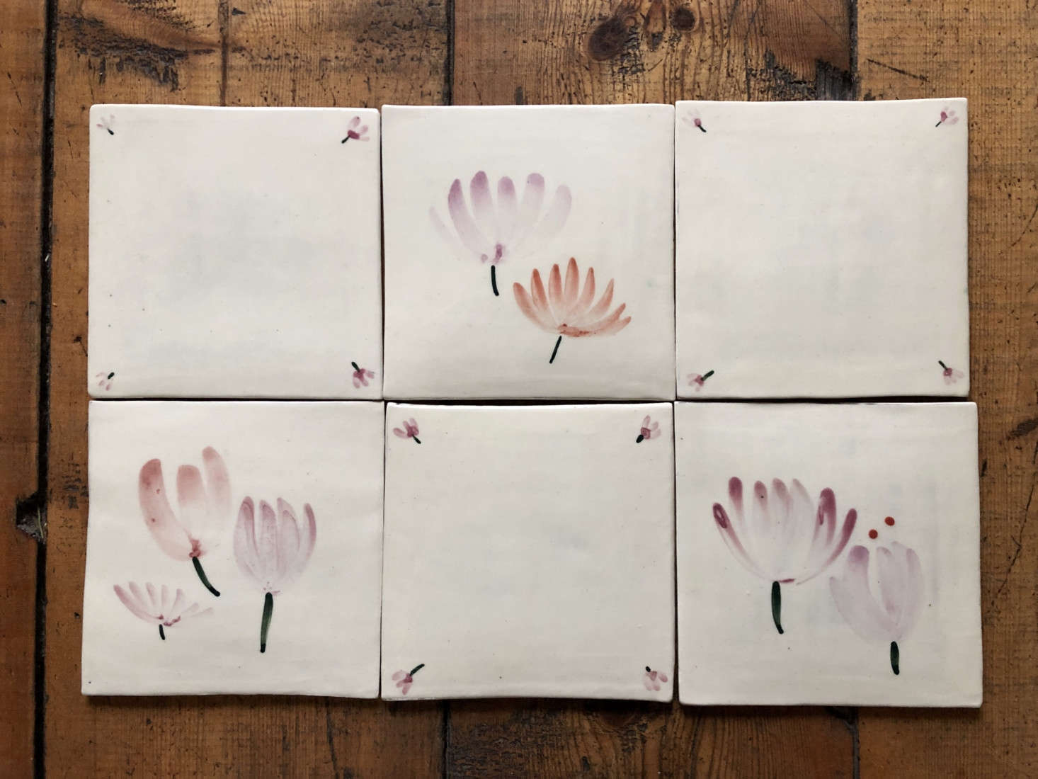 Hand-painted tiles, made to order.