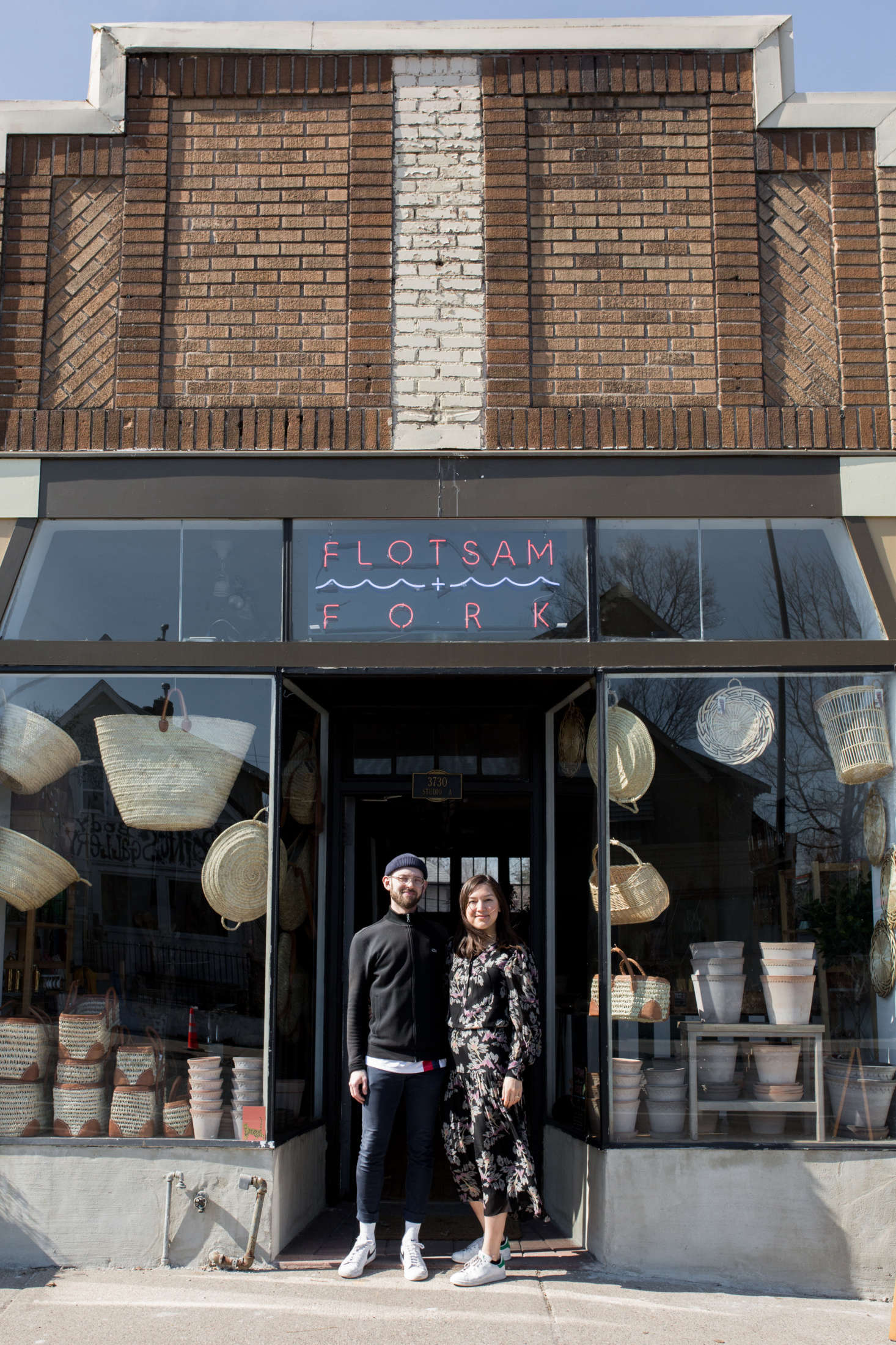 Owners Joe Hasler and Adrianna Fie frequently travel abroad in search of one-off pieces for their shop. 