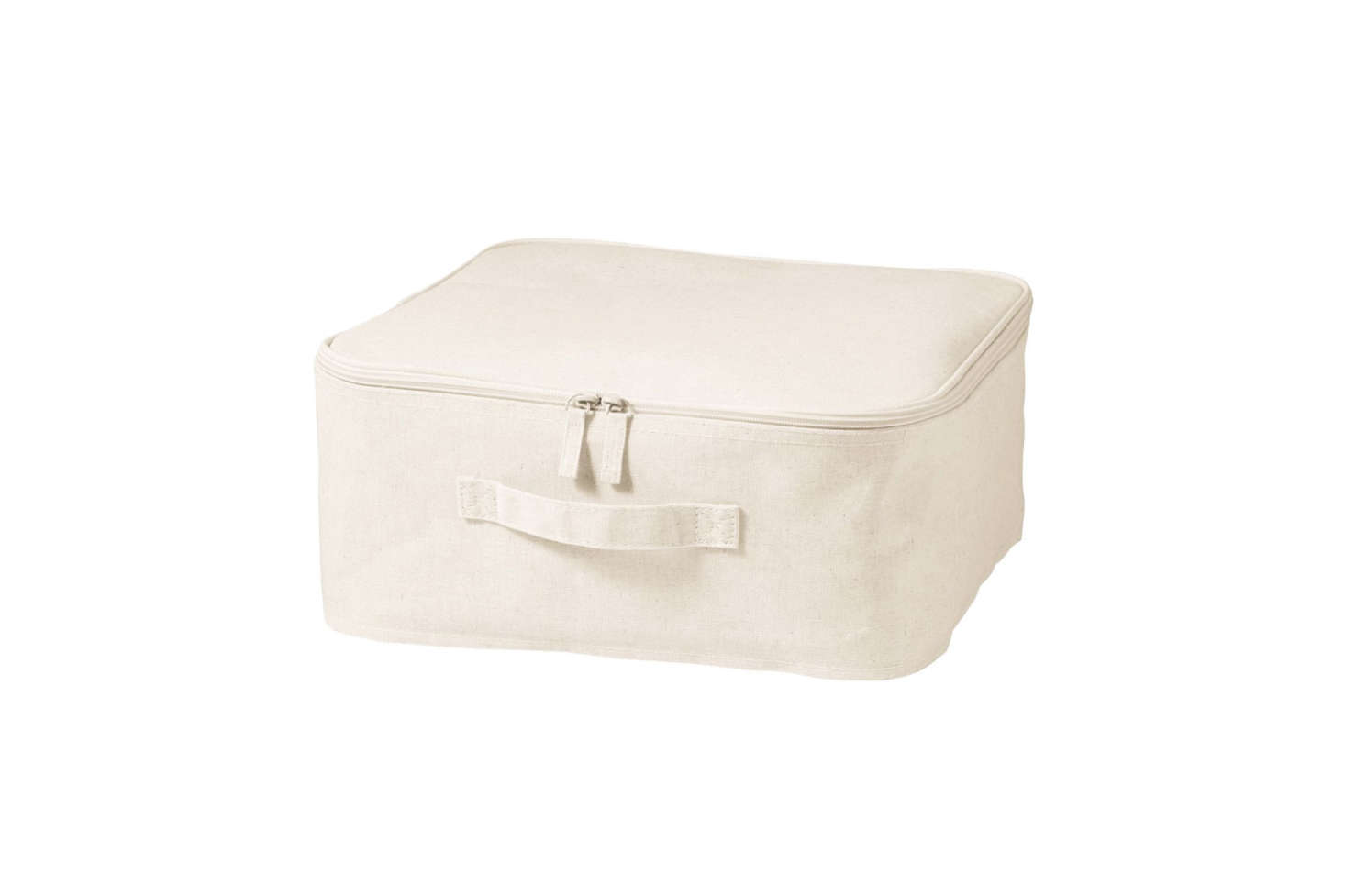 The Muji Square Soft Box with Lid has a coated interior lining; $.90 at Muji.