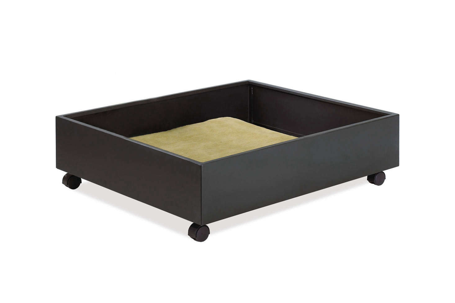 The luxe choice of the bunch is the Room & Board Steel Storage Drawer (also available in powder-coated colors) that wheels out from under the bed for easy access; $9 at Room & Board.