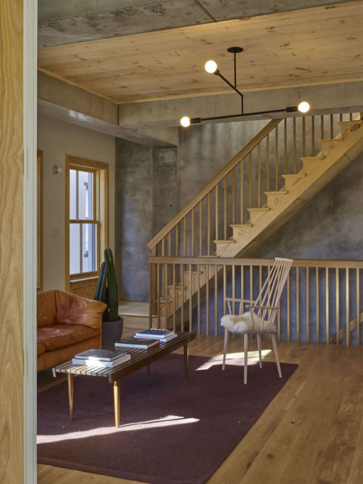 the pine stair railings match the custom pine frames on the kolbe windows, and  28