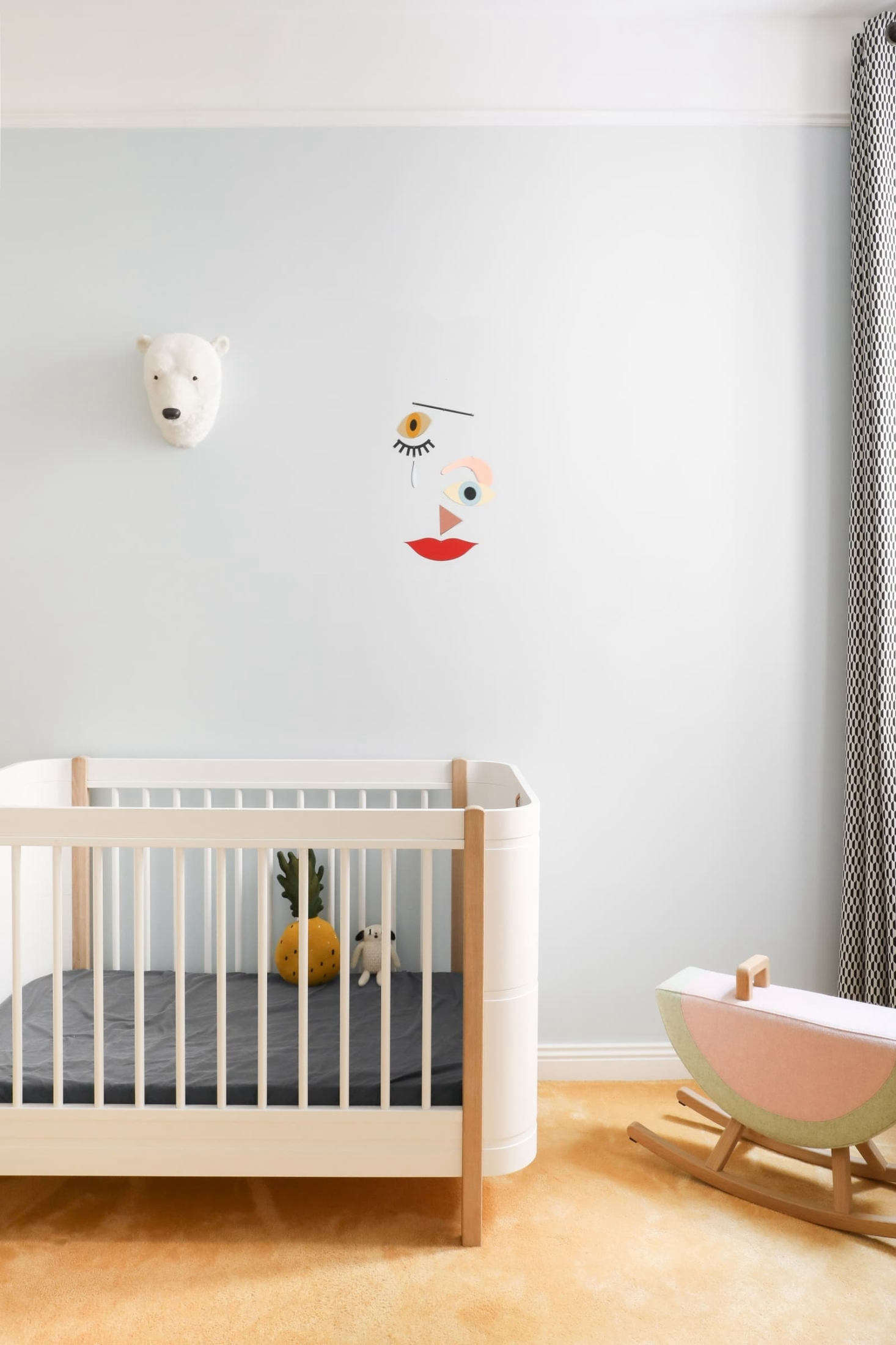The former kitchen in the back of the apartment was transformed into the baby