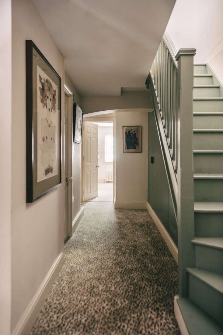 a fun leopard print carpet from stark in a hallway. 23