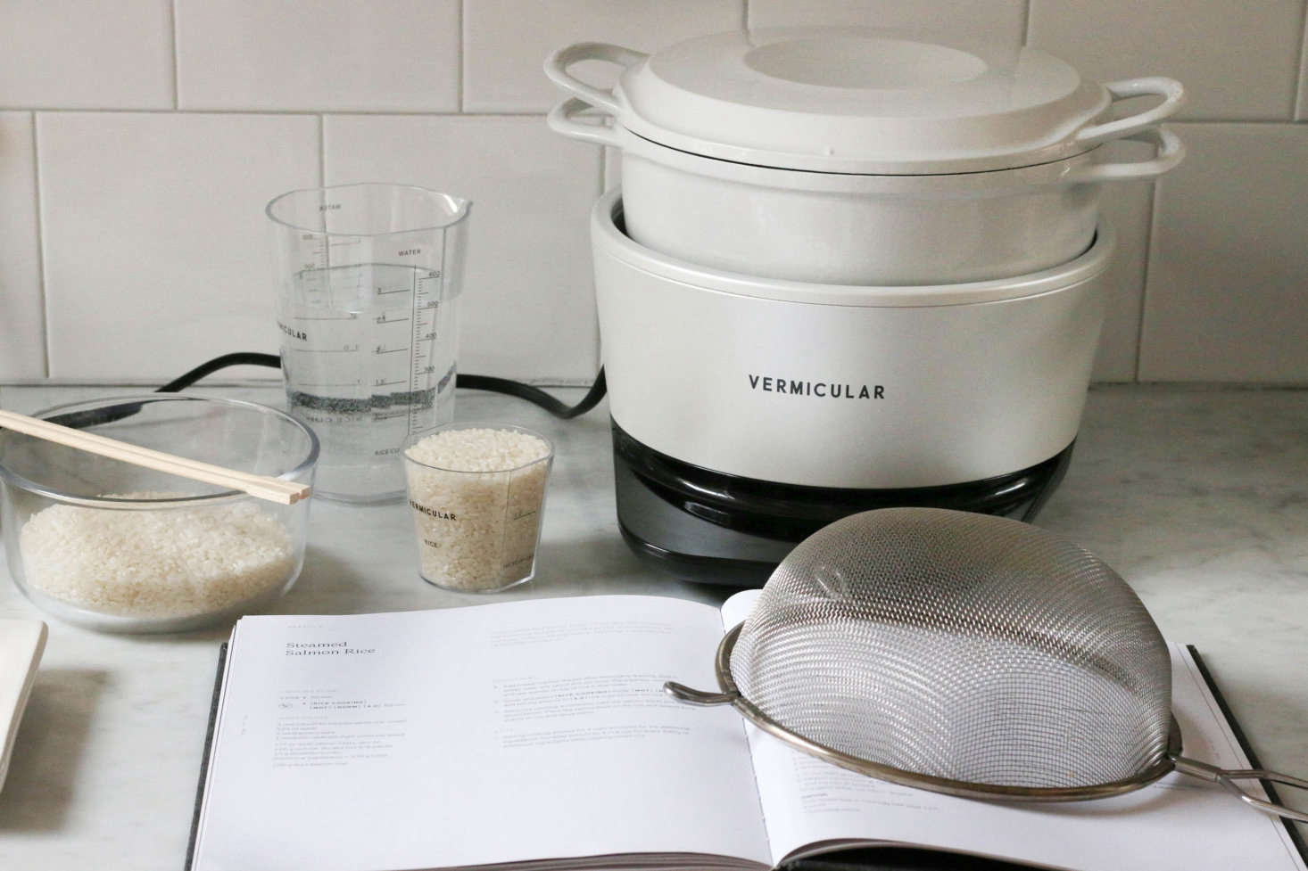 Adjust settings on the Vermicular, then set it and forget it until cooking is finished (about 60 minutes).