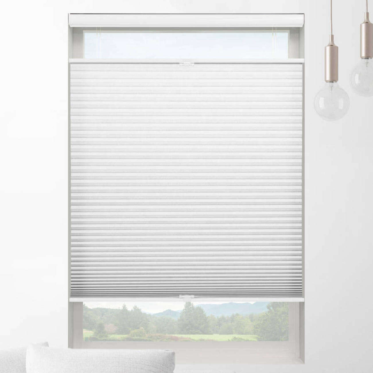 The Classic Top Down Bottom Up Light Filtering Shades are a budget choice starting at $37. from Select Blinds.
