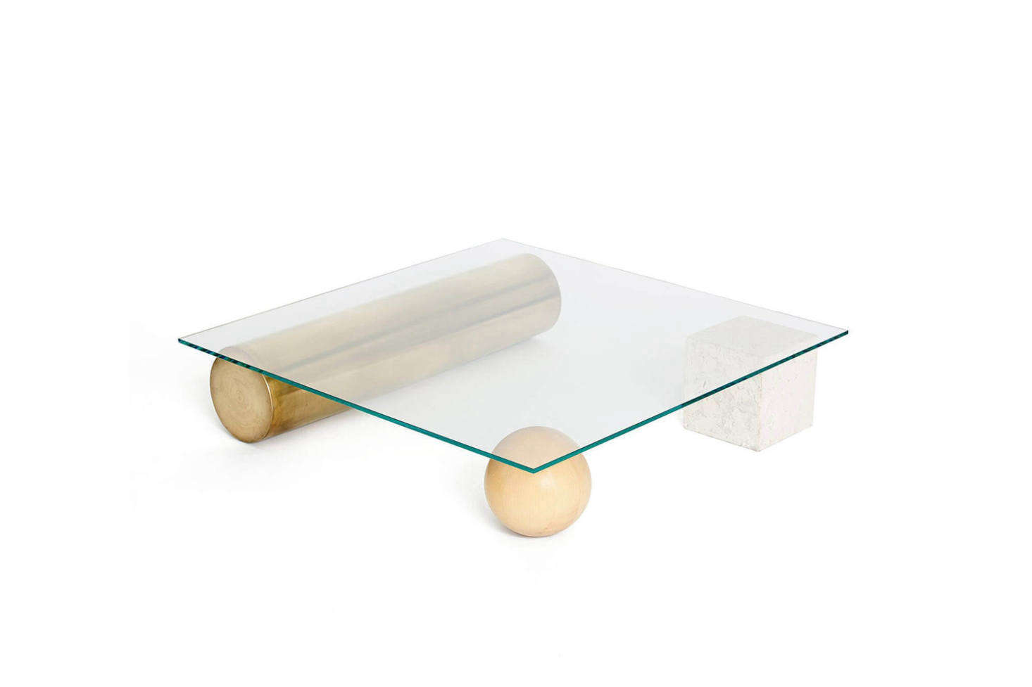 The Faye Toogood Element Table made up of a glass top floating on three elements is available from Kooku Design or from Hub.
