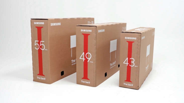 the serif, and also the frame and the sero tvs, now all come in cardboard & 17