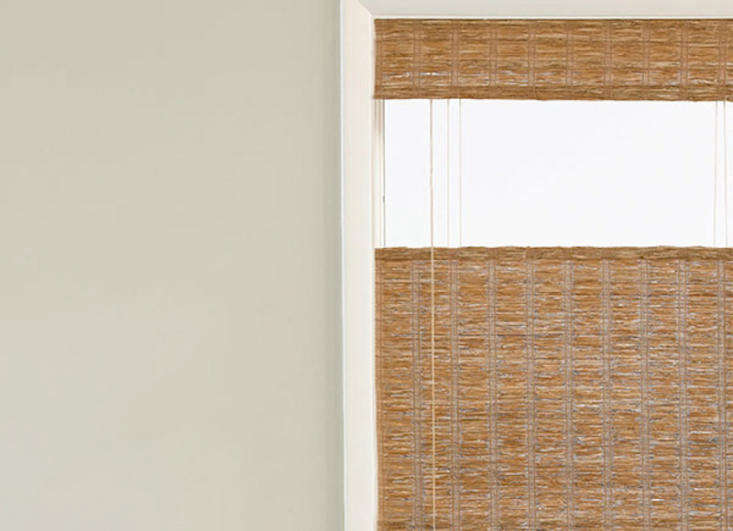 the woven wood shades from the shade store come in top down bottom up styles. c 18