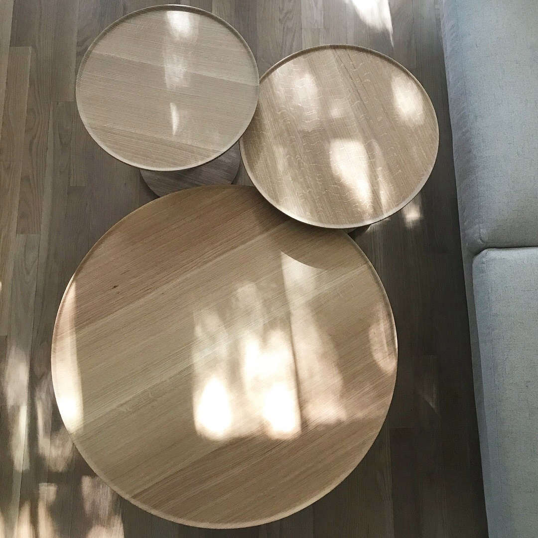 His Lotus Tables can be grouped together or used separately.