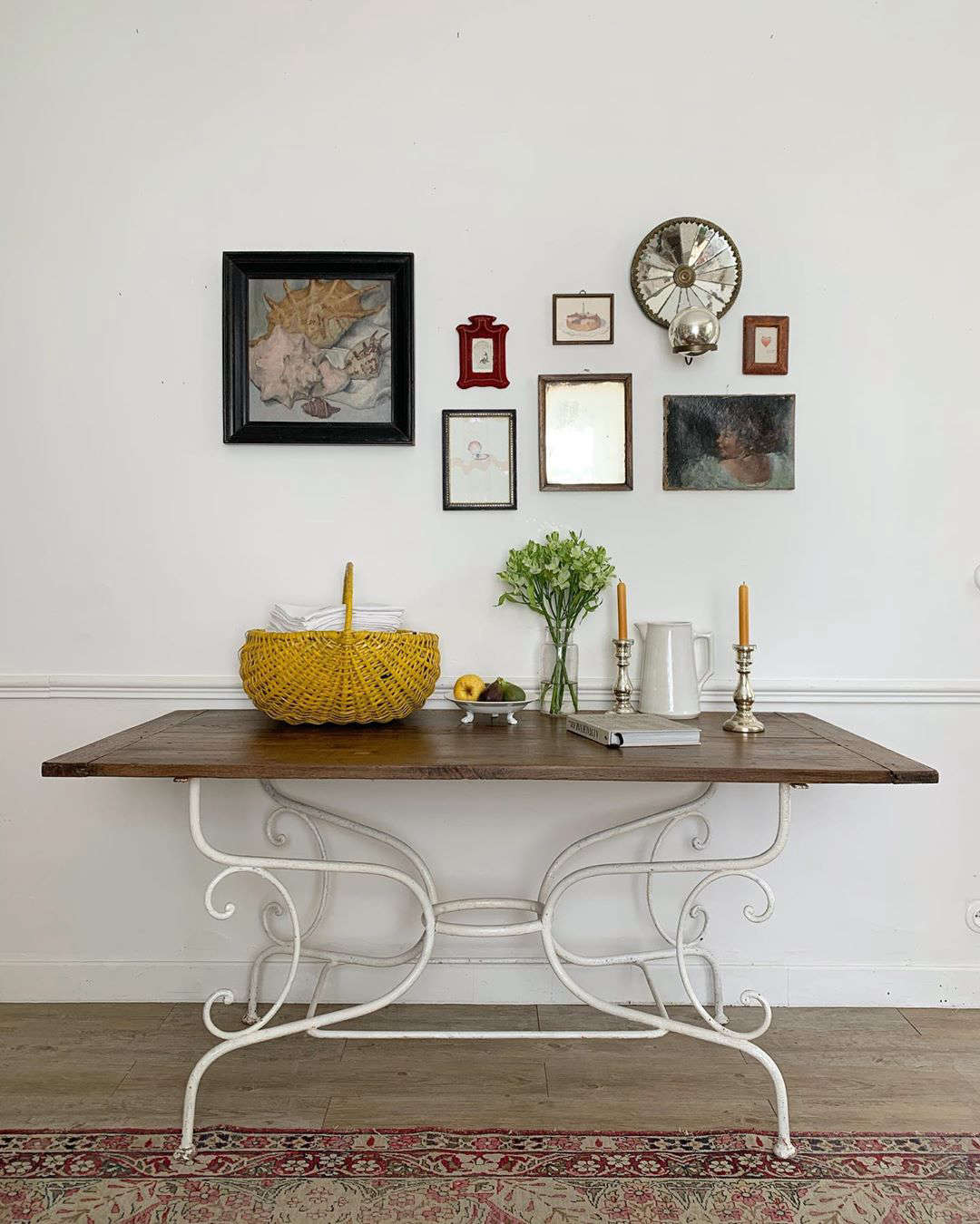 Tabletops and walls are places for ever-shifting vignettes.