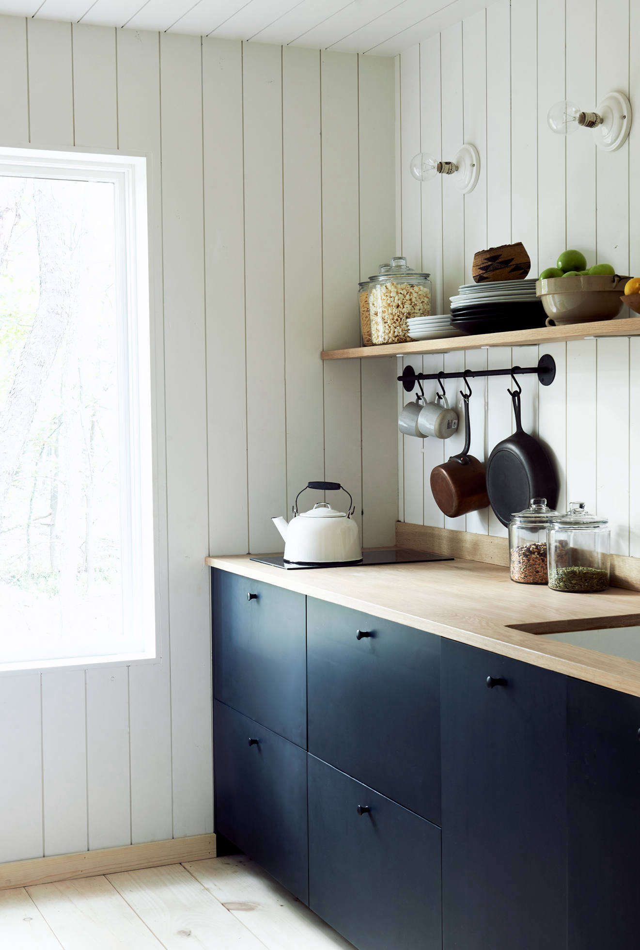 The cabinets are painted Sherwin Williams