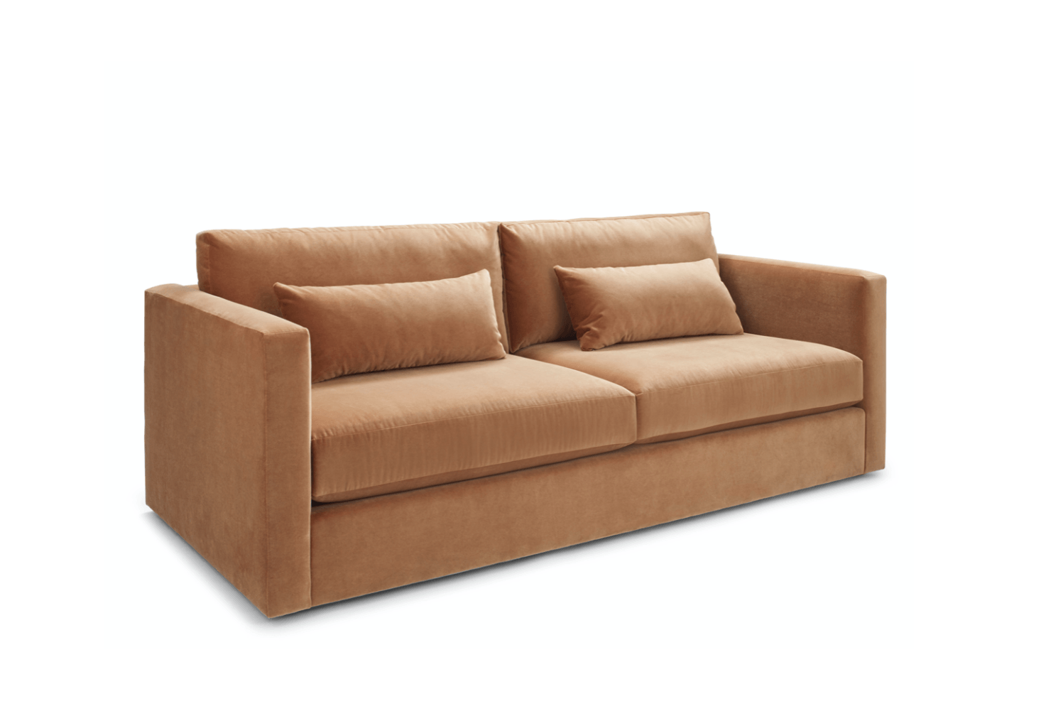 The Haywood Sofa—shown here in MG+BW’s new boulevard auburn performance velvet—is just the sort of place we’d like to spend an autumn afternoon. It has a low, lounge-like design; generous, comfortable cushions; and is available in over 300 fabrics and leathers.