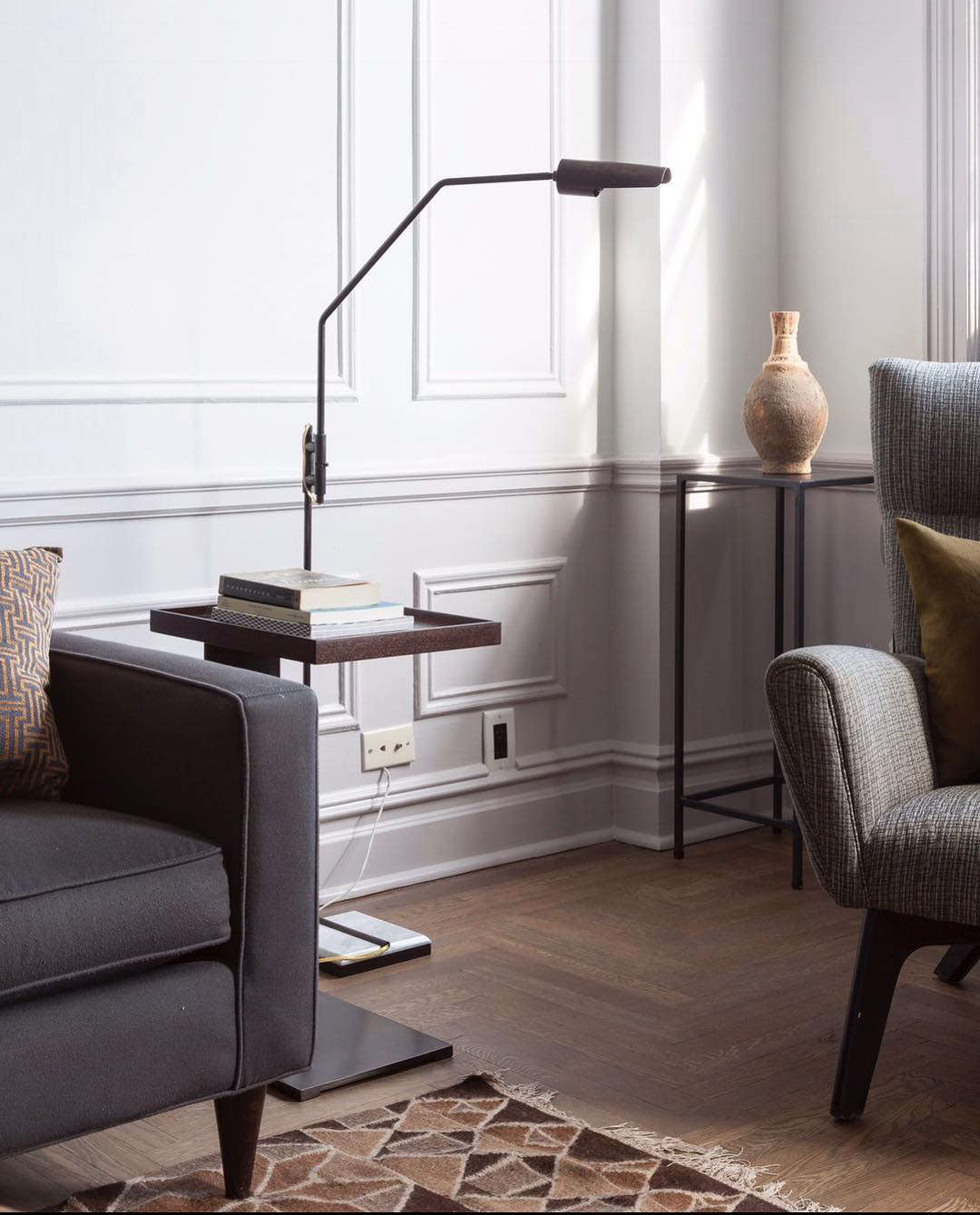 The Switch Floor Lamp by Lumifer by Javier Robles, as seen in a private home in New York.