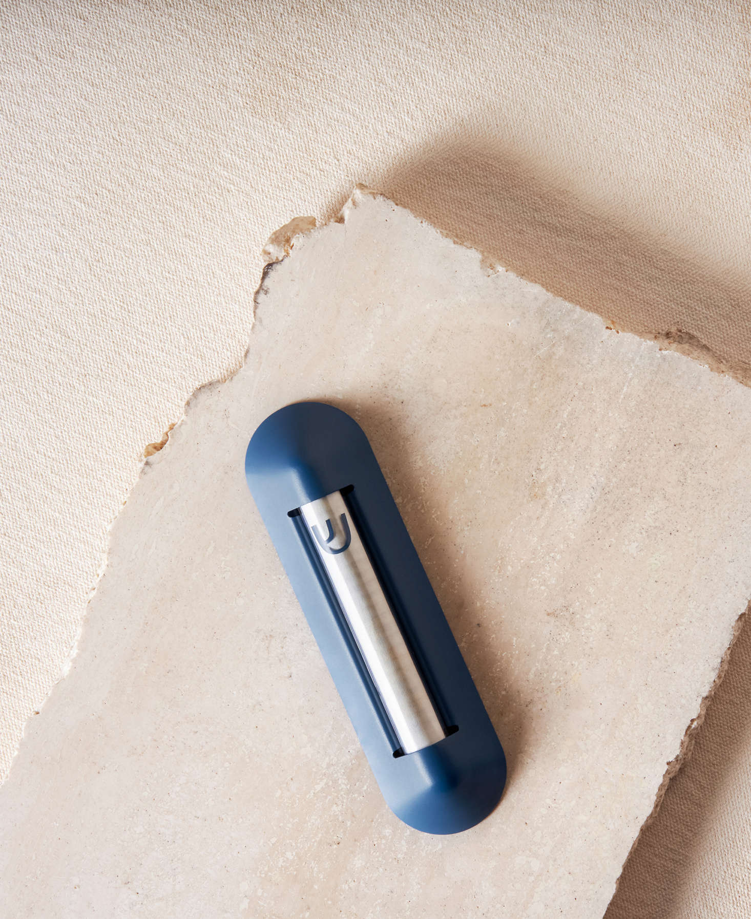 The piece that inspired the collection, the 4.7-inch steel Shelter Mezuzah, $75, is for hanging on doorways 
