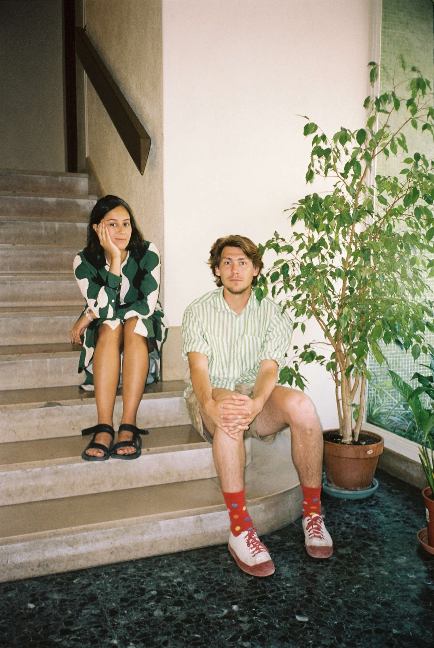 The architects: Suleïma is based in Paris and Antoine lives in Marseille, where this was taken. She also has a background in interior design and he in engineering. Studio Classico is just the two of them, but they frequently work with friends. Photograph by Charlotte Robin.
