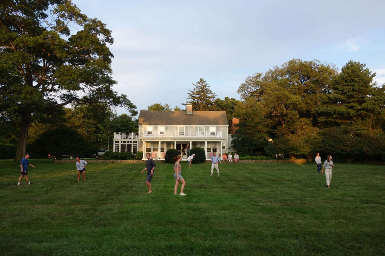 The house sits on an acre and a half of rolling green lawn; ideal for summer games.