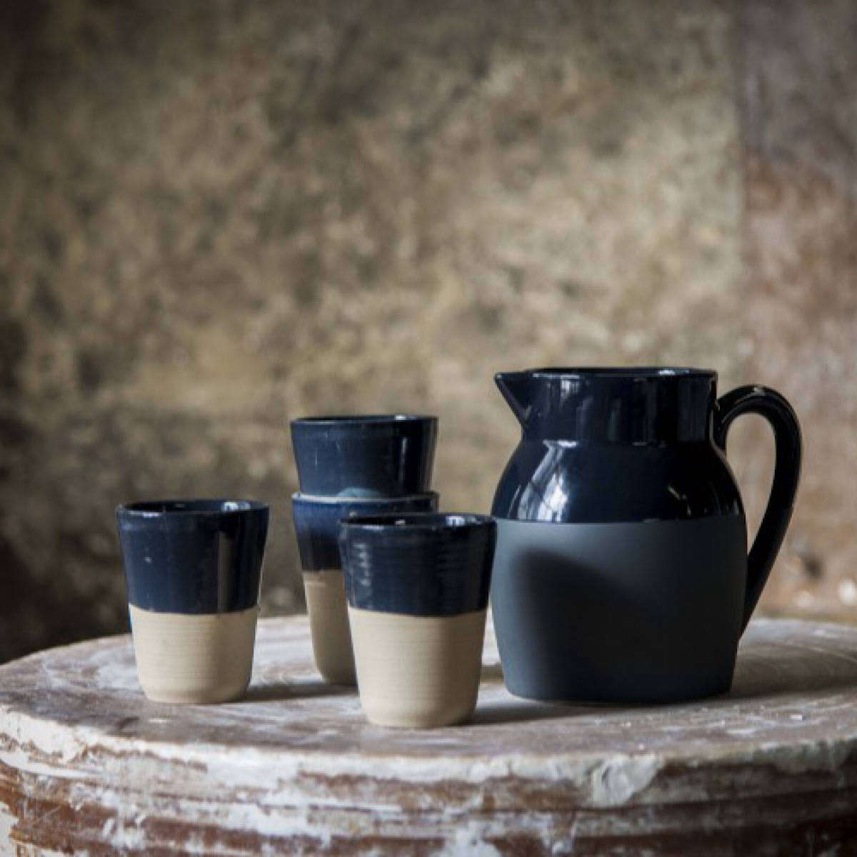 Manufacture de Digoin, the oldest pottery studio in the Loire Valley, makes ceramic French essentials in rich colors. We especially like the blue on blue Water Jug; €64.48 from Trela Tinos.