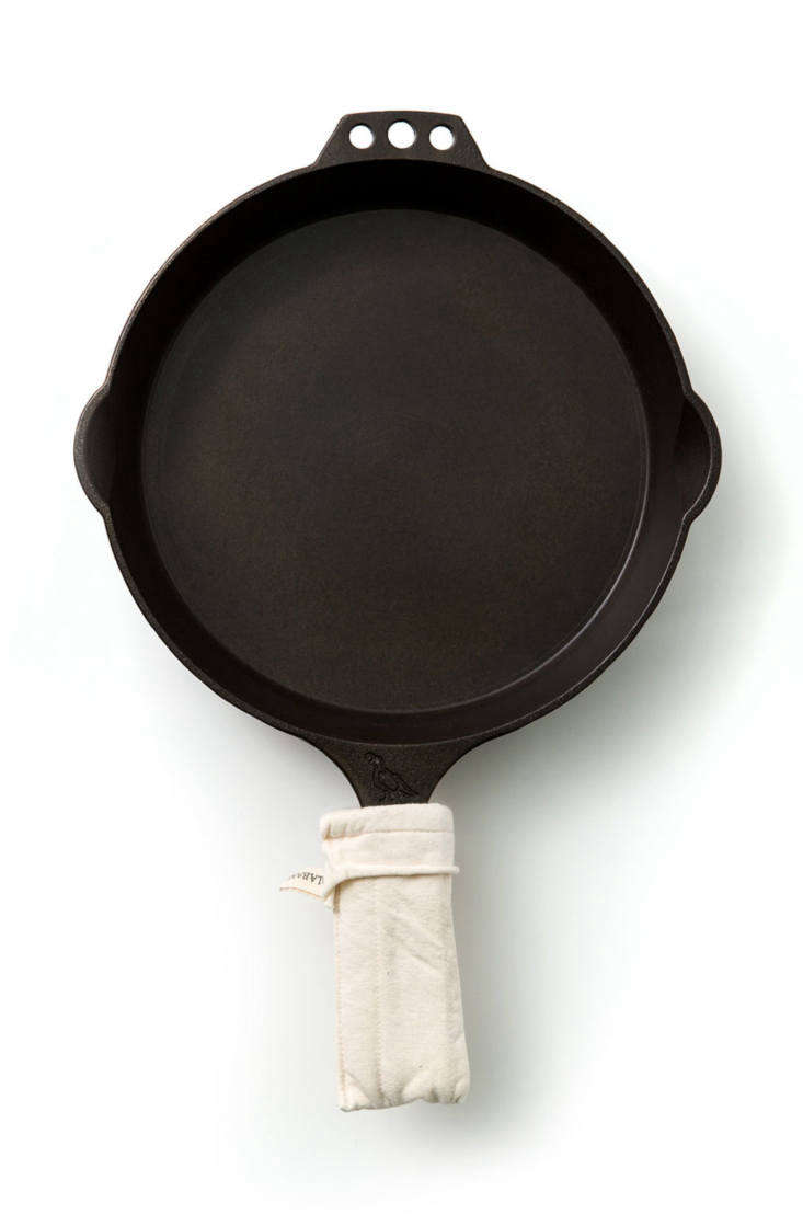 the smithey cast iron skillet, \$\160, is forged in north charleston, sc, and m 18