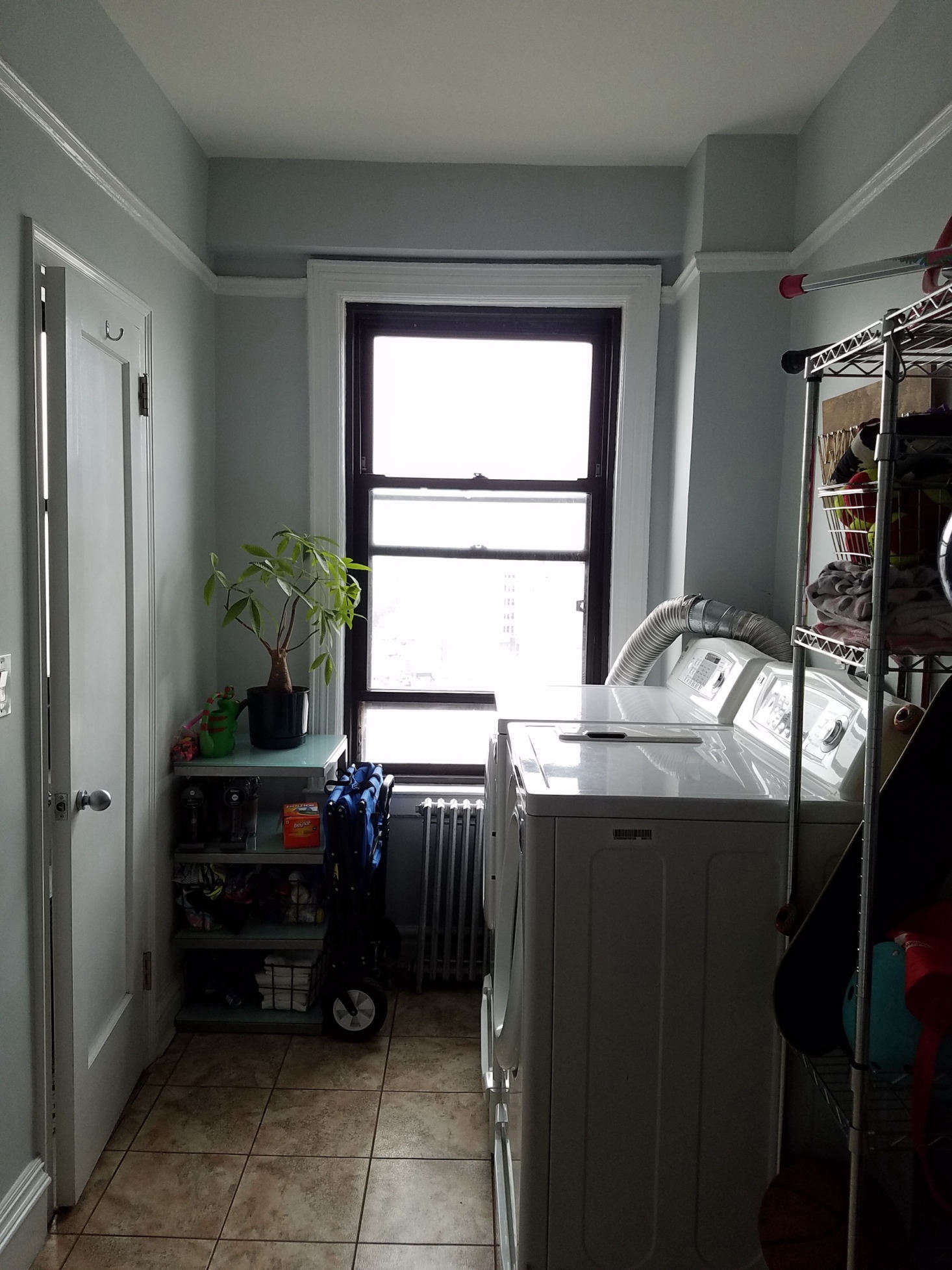 One of the staff rooms was used as a utility closet.