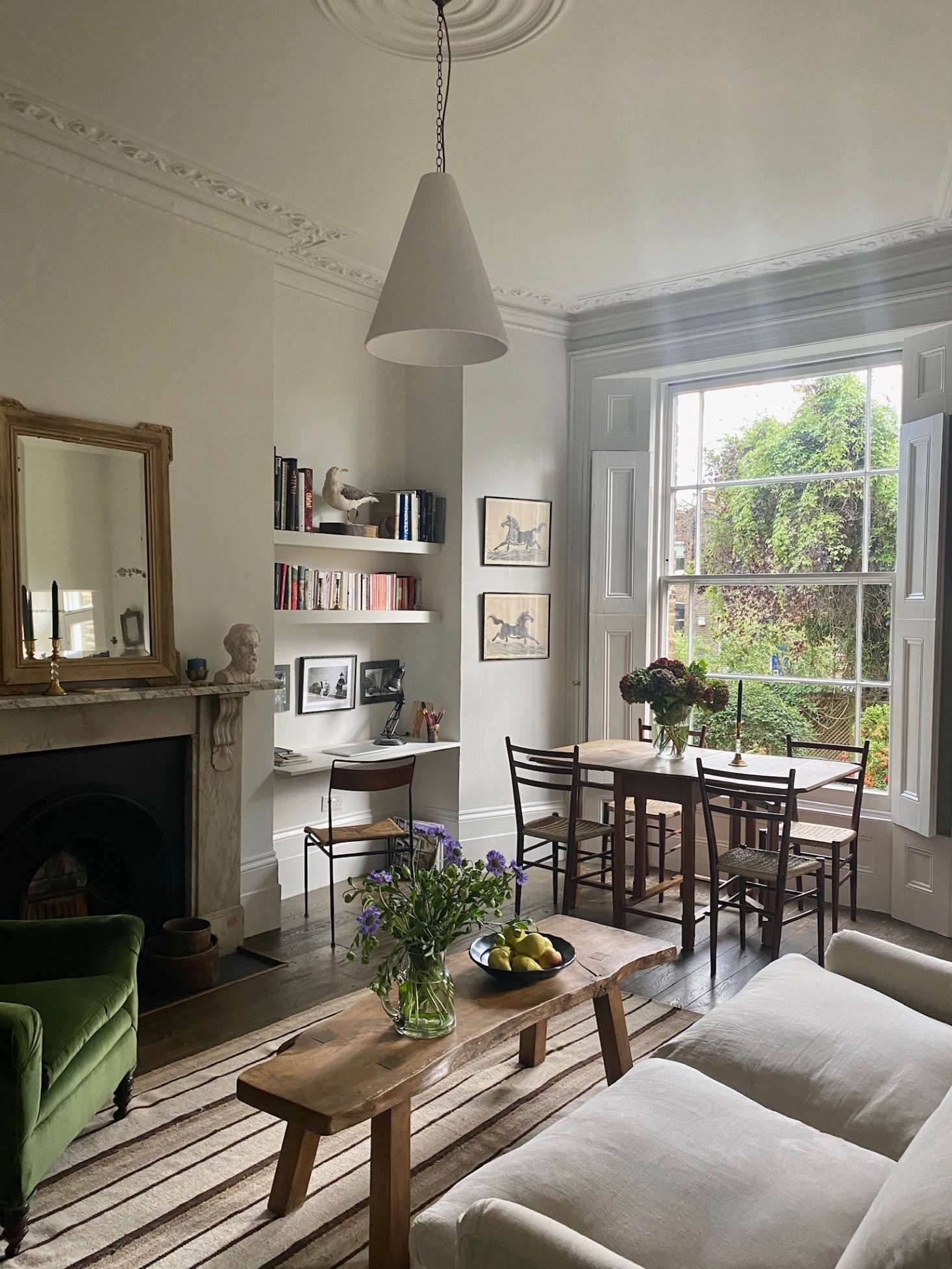 Georgie decorated her home predominantly with previously owned finds. 
