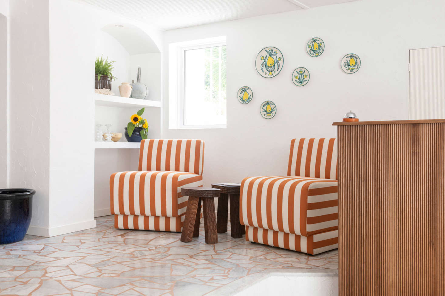 The striped theme continues.