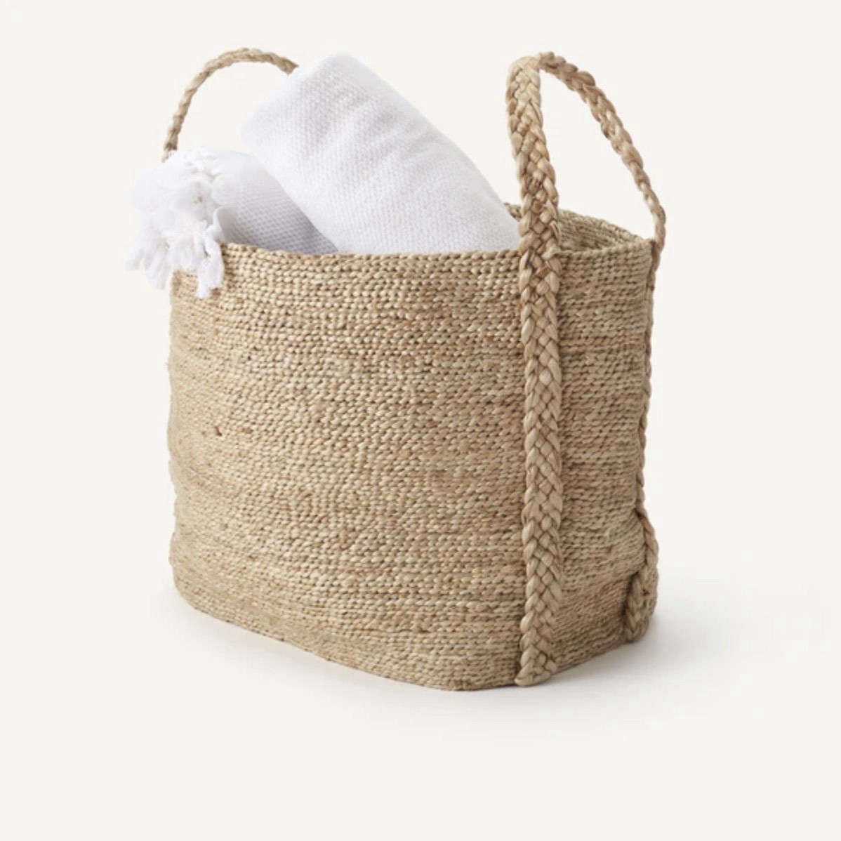 Kept, which features elevated home essentials, is offering % off site-wide (discount is applied at checkout). Shown here is the Maya Jute Basket, a stylish storage solution. (See Domestic Science: Kept, a New Utilitarian Line from Design Star Kara Mann.)