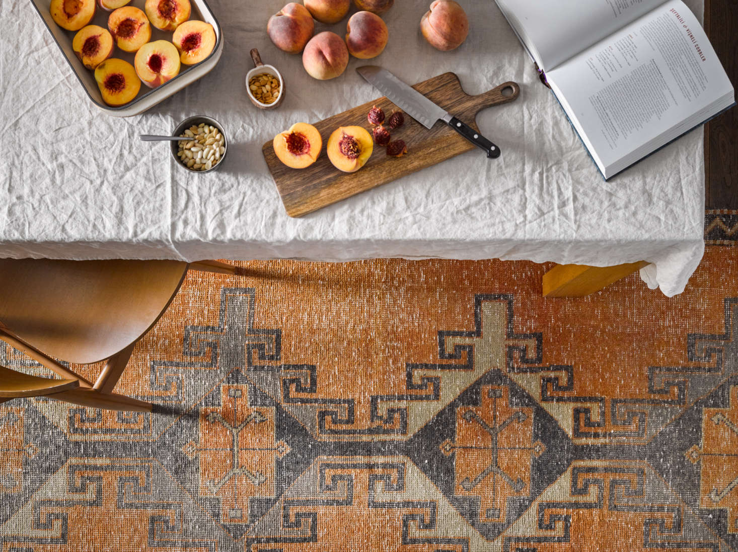 And we love Revival’s rugs, too, like this one-of-a-kind original vintage Turkish runner, hand-knotted in a terra-cotta hue. See similar finds here.