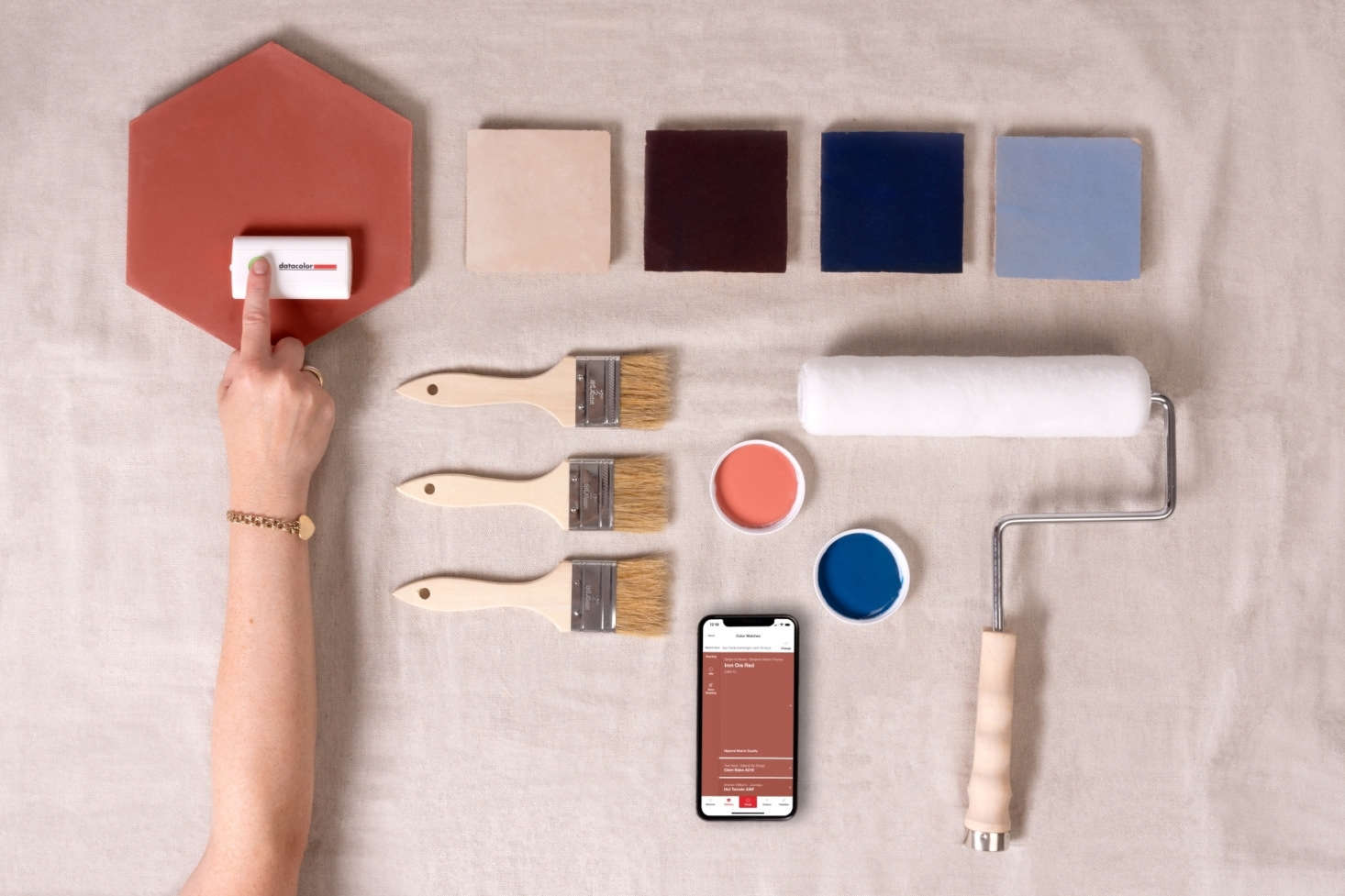 Above: With ColorReader EZ, you can archive the colors you’ve used in a remodeling project. Scan all the hues you’ve used and save them to your phone using the versatile ColorReader app.