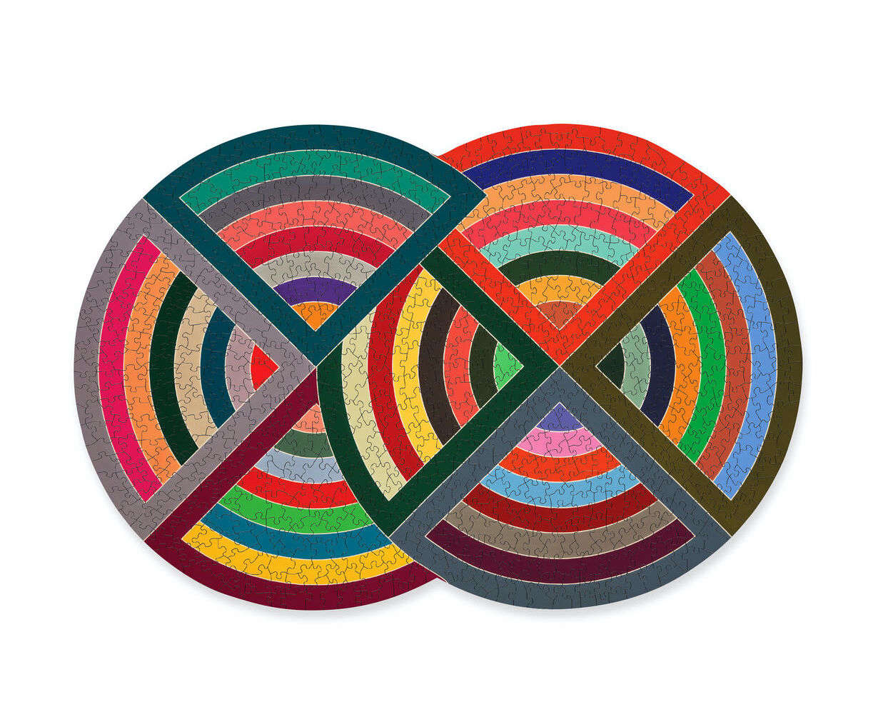 I love this colorful 750-piece Frank Stella Puzzle that thinks outside the standard rectangle; $ at the MoMA Design Store.