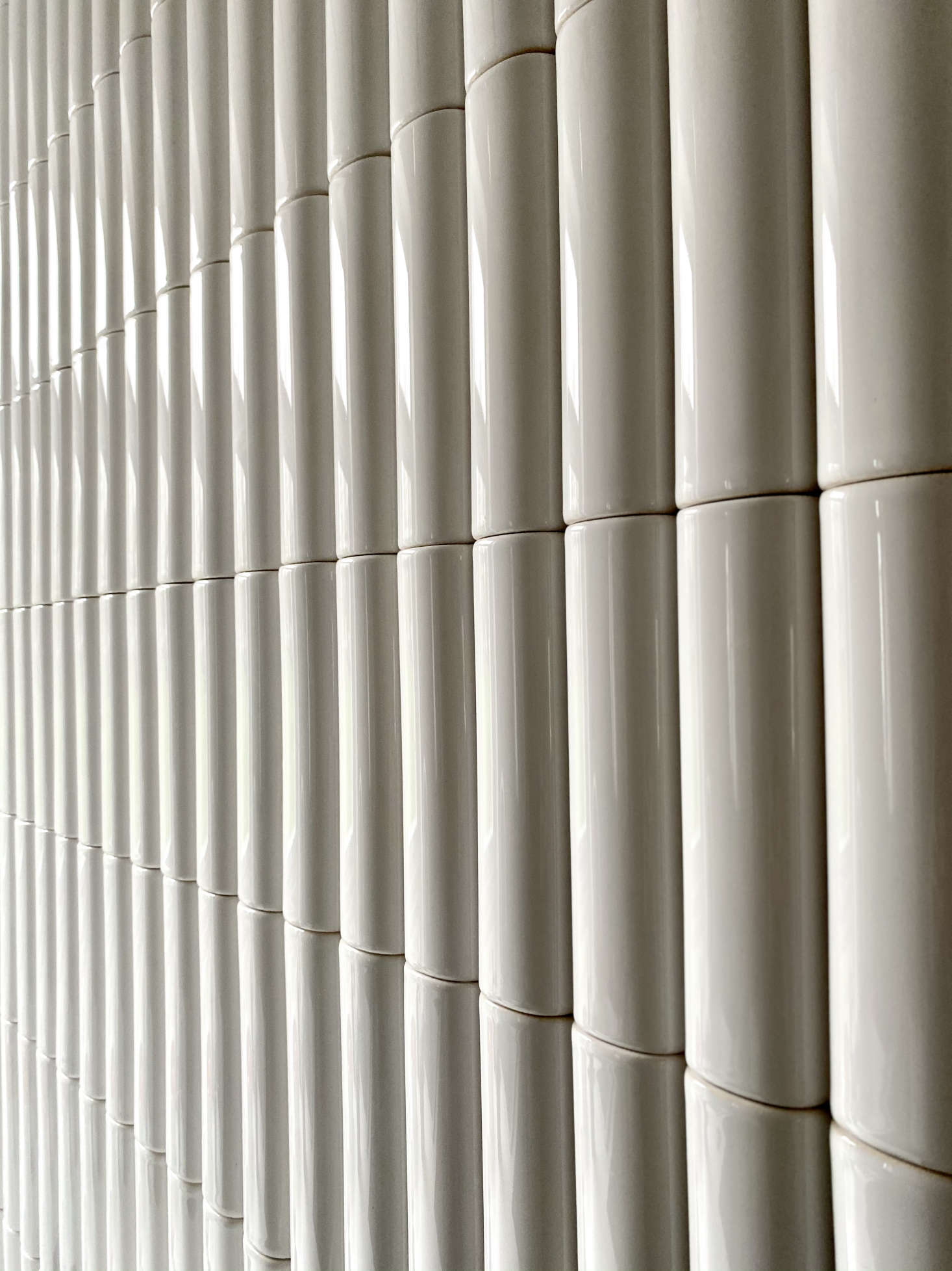 Ferren spotted the curved ceramic tiles on Pinterest and had to embark on a 