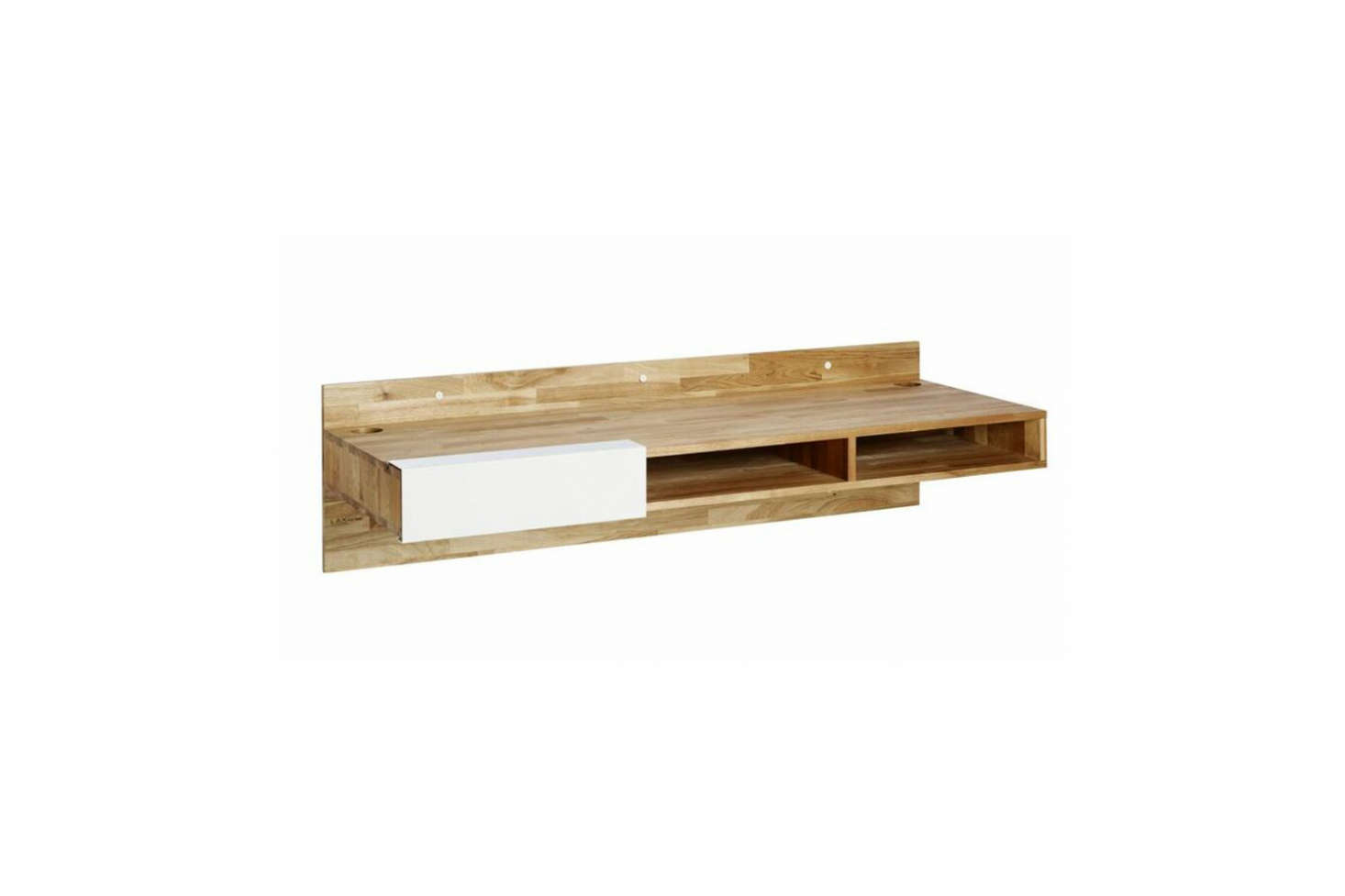 From Mash Studios, the LAX Wall-Mounted Desk is made of solid English Walnut; $79