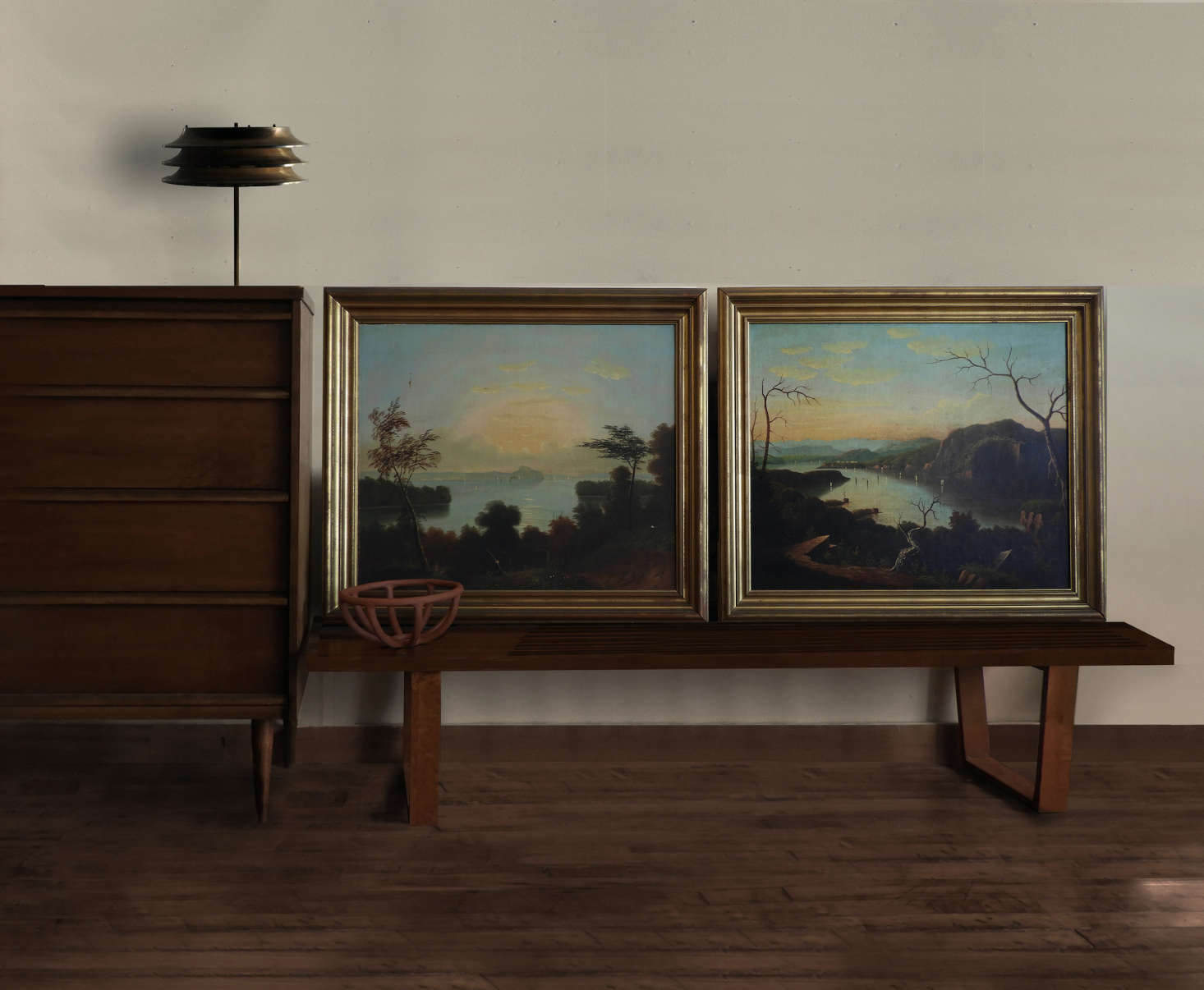 Same spot, different configuration, this time with a pair of landscapes. 