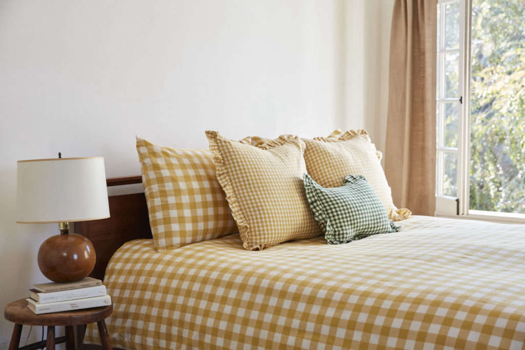 The Gingham Duvet Cover in Sunflower, starting at $5.