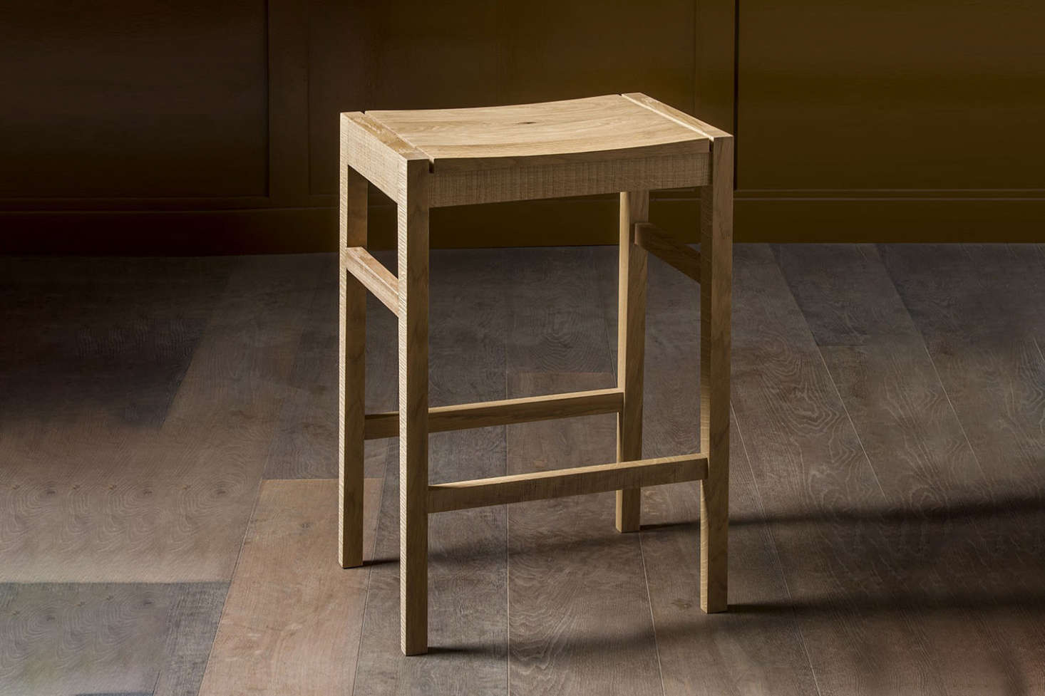 The stools, painted in bold colors from Marchand Son, is the Inglis Hall Laines Stool. Contact Inglis Hall for ordering information.