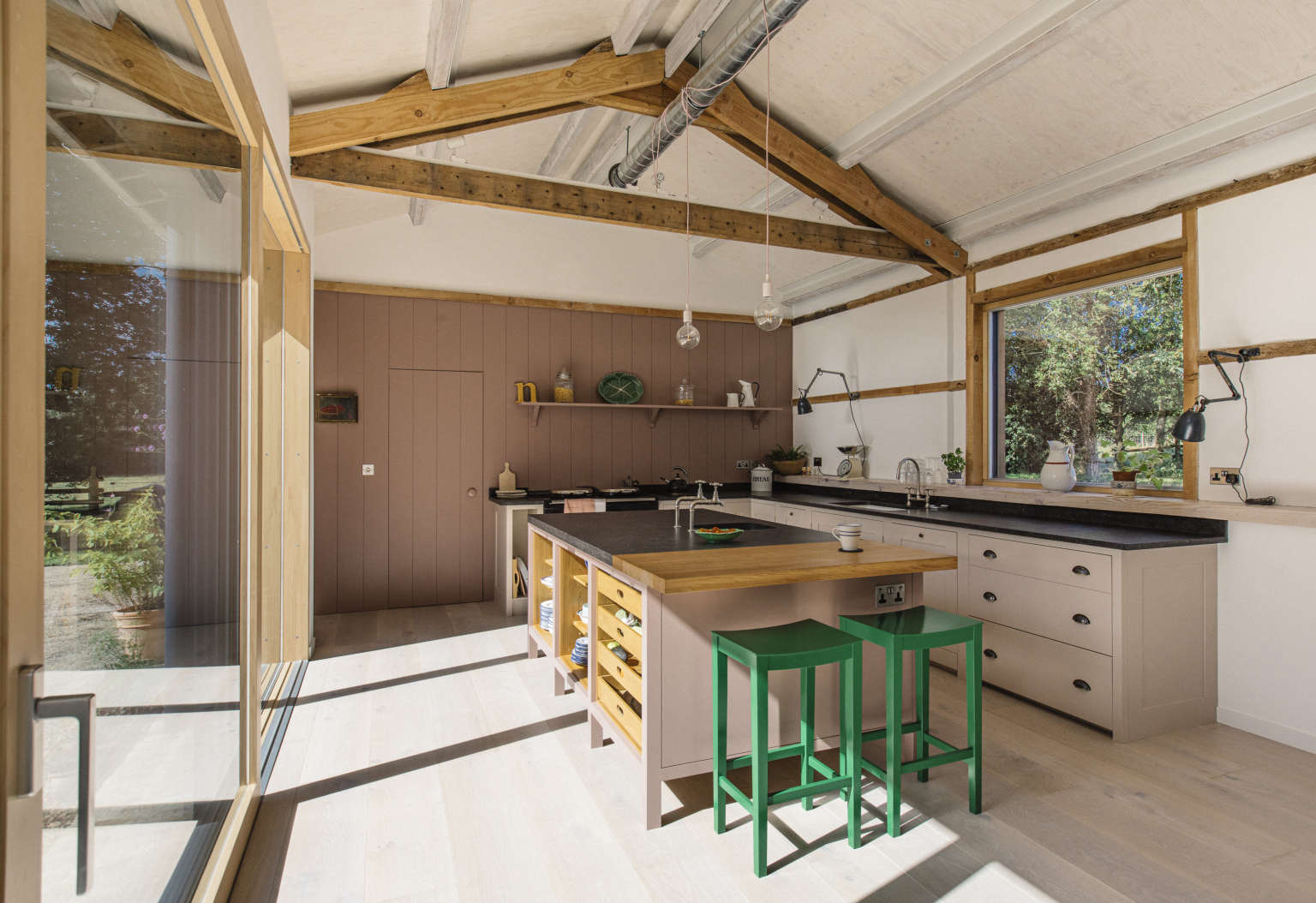 Powdery Pinks in the Kitchen: An Artful Plain English Kitchen Design in ...