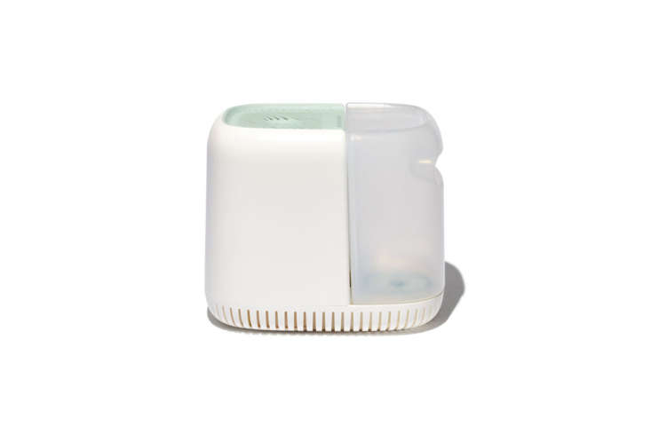 the petite humidifier is about the size of two loaves of bread, stacked— 19