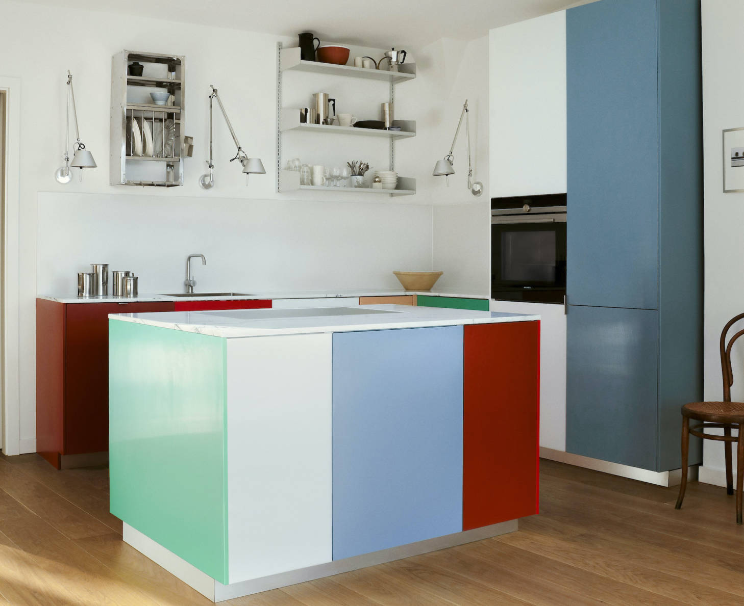 Kitchen of the Week Base by Ikea, Chic and Colorful Doors by